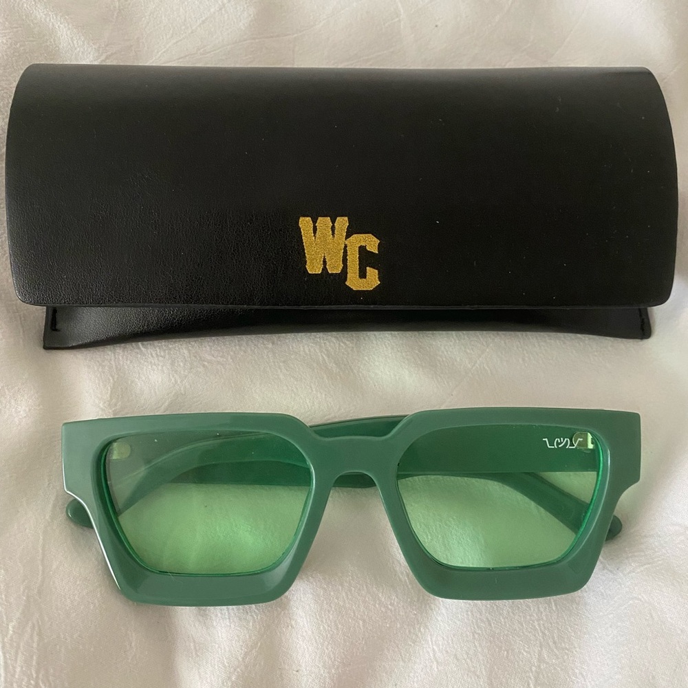Who Cares matcha sunglasses. NWOT